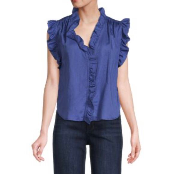 AREA STARS Avalon Ruffle Button Front Top - Picture 9 of 10